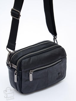 Сумка мужская кожаная 8615S black Fuzhiniao