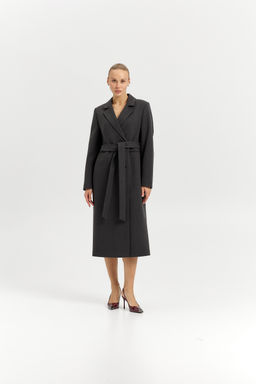 Пальто женское демисезонное 26880 (базальт/рубчик)