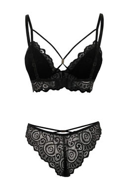 Siyah Dantel Aksesuar ve Capraz Biye Detayl? Dikme Kap Ic Camas?r? Tak?m? THMSS26CC00014 - Trendyolmilla фото 2