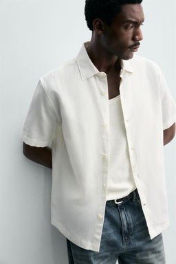 BERMUDA RELAXED FIT ALGOD?N - LINO / Rayas marrones - Zara фото 15