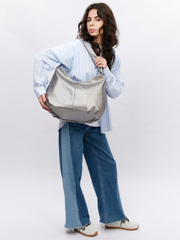 LACCOMA сумка Элизабет-серебристый эко кожа хлопок  фото 4