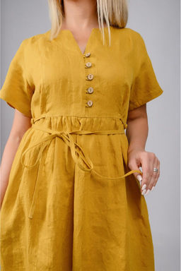 100% лен Комфортное платье на любую фигуру - Новый лен фото 9