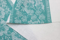 Холст полотенечный жаккард Вьюнок цв.изумруд, ш.0.5м, лен-30%, хл-70%, 210гр/м.кв - Купава фото 3