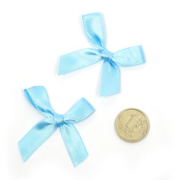 Бантики пришивные арт.MJ.RF.070.17 3,5см цв.17 голубой уп.100шт