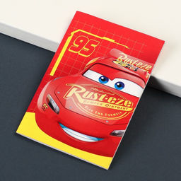 Цена за 42 шт. Блокнот А7, на скрепке, 16 листов, в клетку, Тачки