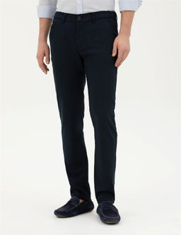 Lacivert Slim Fit Kanvas Pantolon - Pierre cardin фото 2