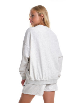 Свитшот для девочки 22-7633 св.серый - Mini maxi фото 4