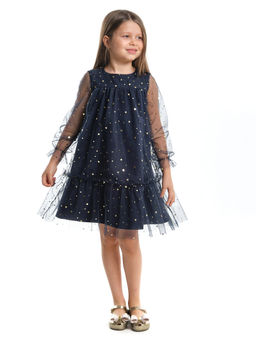 Платье для девочки праздничное нарядная форма детская одежда UD 7847 т.синий