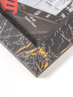 Фоторамка пластик 10х15 см "Гедеон" чёрный с золотом 21х16х2 см