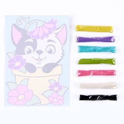 Фреска. Картина из песка «Весёлый котёнок»