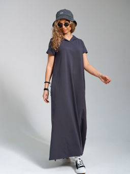 970 Платье-мантия "Серый"