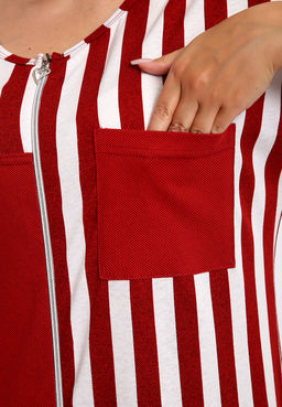 521 Халат на молнии - Полоска