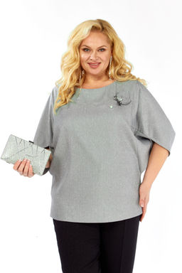 Костюм Элль стиль 2436 серый/черный фото 5