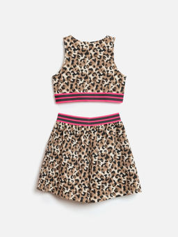 Комплект детский Acoola Leo_set топ и шорты леопардовый принт  фото 2