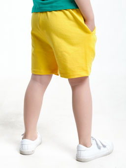 Шорты трикотажные для девочки 22-1647 желтый - Mini maxi фото 2