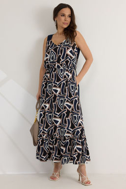 Платье Magia mody 2561 т/синий мультиколор