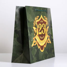 Пакет ламинированный горизонтальный С 23 февраля, L 28 х 38 х 9 см - Доступные радости фото 4