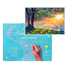 Алмазная мозаика 17х22 "Лучи солнца" с подр., с полным заполн. (20цв) (класс.)