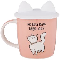 КРУЖКА LEFARD КОТОМАНИЯ С СИЛ. КРЫШКОЙ, 11,5/8,5*9СМ 400МЛ  фото 5