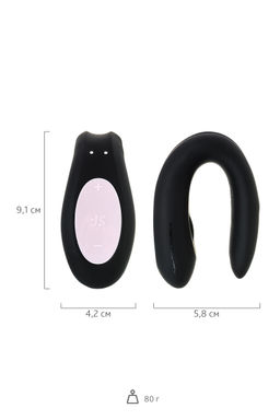Многофункциональный стимулятор для пар Satisfyer Partner Double Joy, силикон, чёрный, 18 см. фото 10
