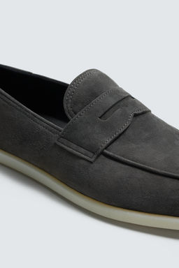 MOCAS?N PIEL CASUAL / Gris - Zara фото 3