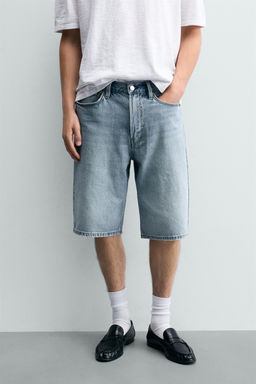BERMUDA DENIM LOOSE FIT / Azul medio - Zara фото 2