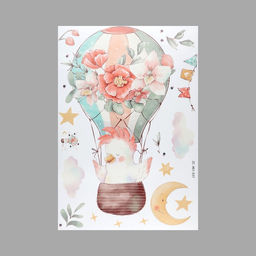 Наклейка интерьерная цветная Какаду на воздушном шаре, пластик, 40?60 см