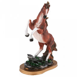 Скульптура-фигура для сада из полистоуна "Лошадь в яблоках на подставке" h41см, коричневый, "Символ 2026 года" (Россия)