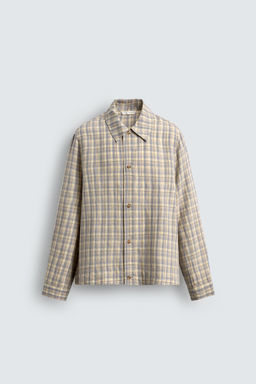 TEXTURED CHECK SHIRT - Zara фото 7