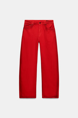 JEANS ZW COLLECTION WIDE LEG TIRO BAJO / Rojo - Zara фото 6