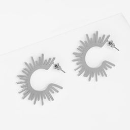 Серьги металл Атмосфера солнце, ярило, цвет серебро