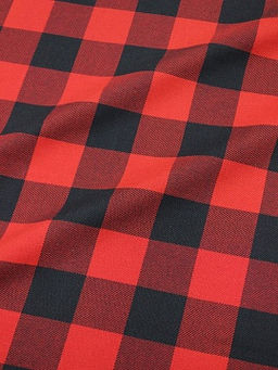 Фуле Клетка цв.красный/черный, ш.1.45м, хлопок-100%, 180гр/м.кв