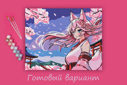 ФРЕЯ PNB/PL-202 Набор для раскрашивания по номерам 50 х 40 см В стиле аниме. Кумихо  фото 5