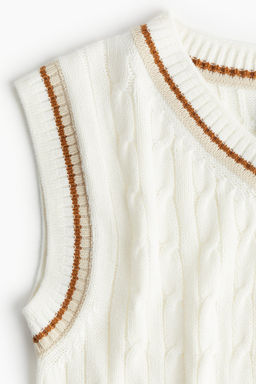 Sueter sin mangas en punto trenzado - H&m фото 7