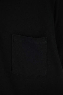 Siyah Regular %100 Pamuk Tek Cepli Polo Yaka T-shirt TMNSS26PO00018