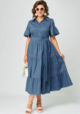 Платье EVA GRANT 7181М джинс