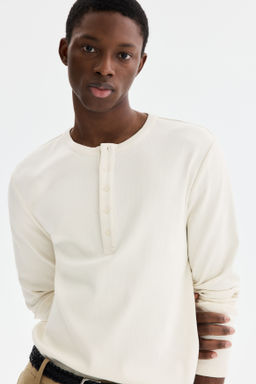 Camiseta de canal? con cuello panadero Slim Fit - H&m фото 6