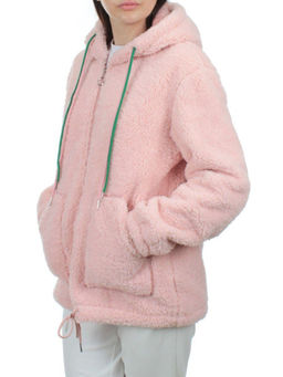 1001 PINK Куртка плюшевая демисезонная (65% хлопок, 35% полиэстер) оверсайз 44-54