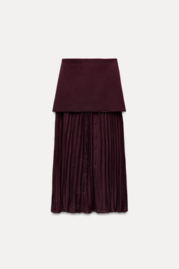 COMBINED PLEATED KNIT SKIRT - Zara фото 8