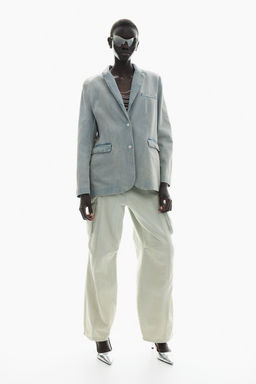Americana de botonadura sencilla en denim - H&m фото 3