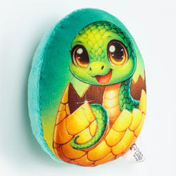 Магнит мягкий «Змея в яйце», 9 см