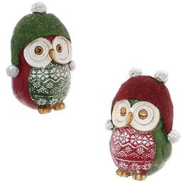 Фигурка декоративная "Сова", L13 W10,5 H16,5 см, 2в.