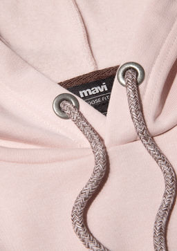 Mavi Logo Nak?sl? Kapusonlu Pembe Sweatshirt  фото 7