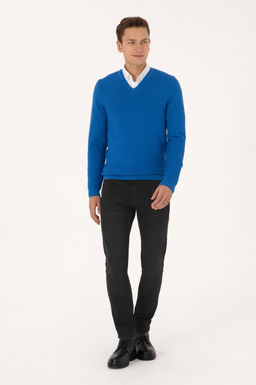Erkek Regular Fit V Yaka Saks Kazak - U.s. polo assn фото 4