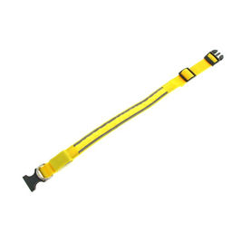 Ошейник с подсветкой Двойная полоса размер XL, ОШ 52-60 х 2,5 см 3 режима свечения жёлтый - Пижон фото 3