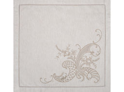 01с-44ЯК Салфетка 45*45 "Кружева" цв. бежевый (по 6 шт
