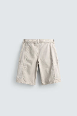 BERMUDA BAGGY FIT CINTUR?N / Piedra