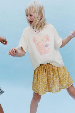 CAMISETA ESTAMPADO AXOLOTL / Blanco