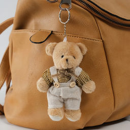 Брелок для ключей на кольце «Игрушка. Мишка в комбезе», на сумку, рюкзак, 8.5×4×12.5 см