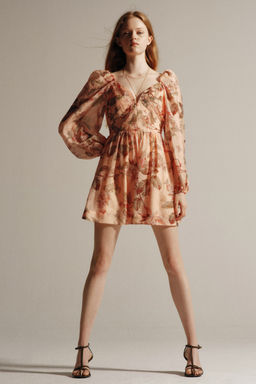 Vestido de manga abullonada con lazada - H&m фото 5